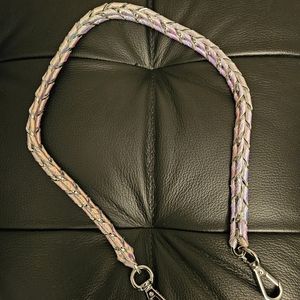 MZ Wallace Iridescent Leather Braid Chain/Strap